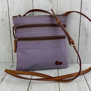 Dooney & Bourke Lavender Purple Nylon Lightweight Crossbody Bag